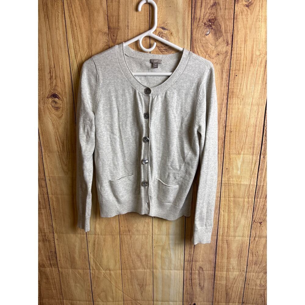 J. Jill Heather Gray Button Button Down Lightweig… - image 1